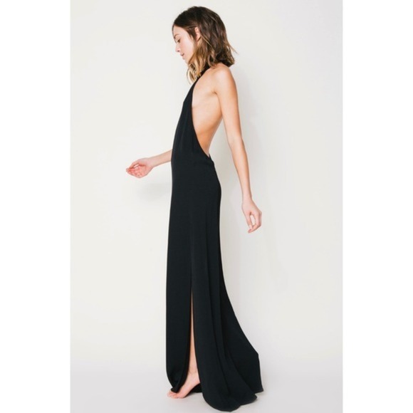 Flynn Skye Black Tyra Maxi Dress Backless Sleeveless Evening Party Gown SZ Small - Picture 4 of 10